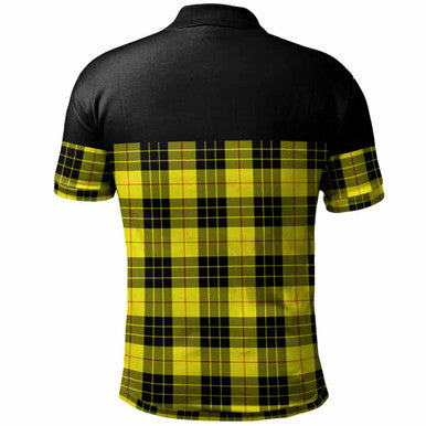 Scottish MacLeod of Lewis Modern Clan Tartan Polo Shirt - Horizontal Style Back Side Tartan Plaid