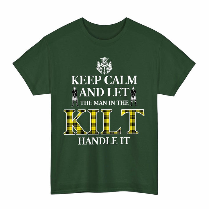 Scottish MacLeod of Lewis Modern Clan Tartan T-Shirt - Keep Calm Tartan Plaid Forest Green Color