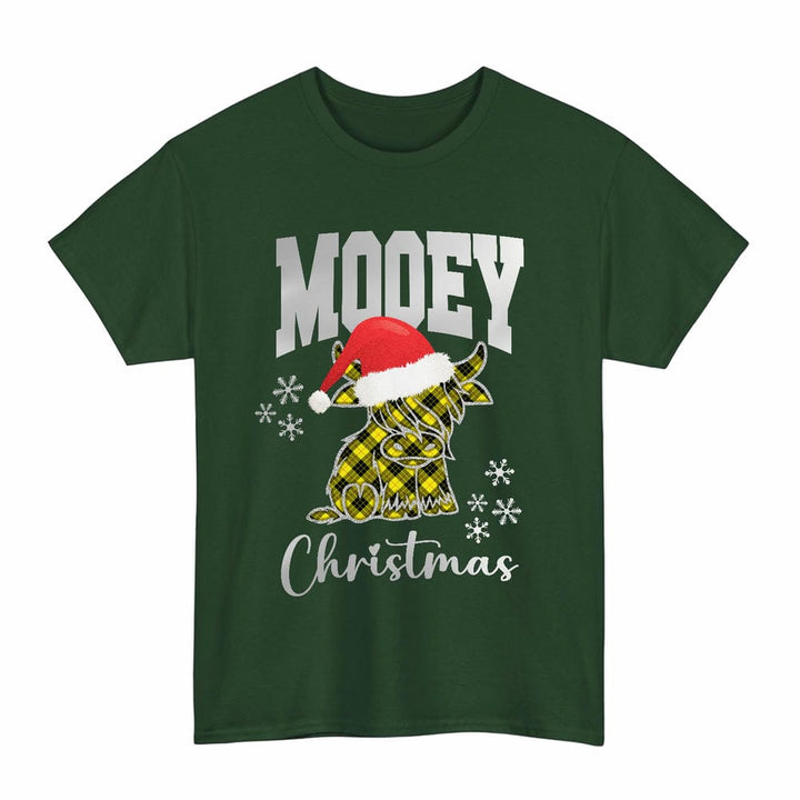 Scottish MacLeod of Lewis Modern Clan Tartan T-Shirt - Mooey Christmas Tartan Plaid Forest Green Color