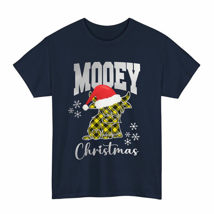 Scottish MacLeod of Lewis Modern Clan Tartan T-Shirt - Mooey Christmas Tartan Plaid Navy Color
