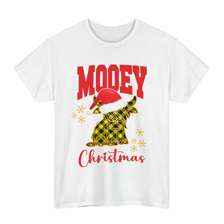 Scottish MacLeod of Lewis Modern Clan Tartan T-Shirt - Mooey Christmas Tartan Plaid White Color