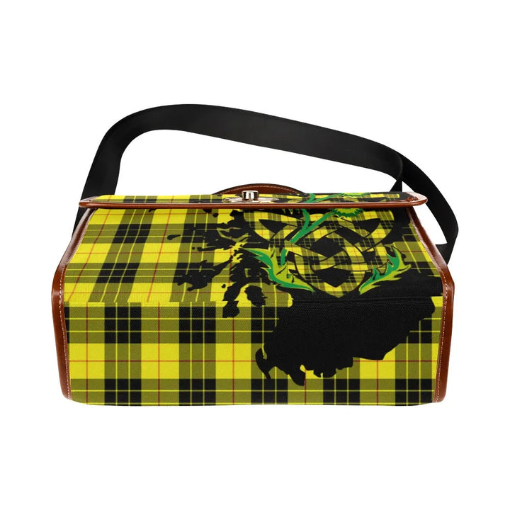 Scottish MacLeod of Lewis Modern Clan Tartan Waterproof Canvas Bag With Thistle Tartan Plaid 5