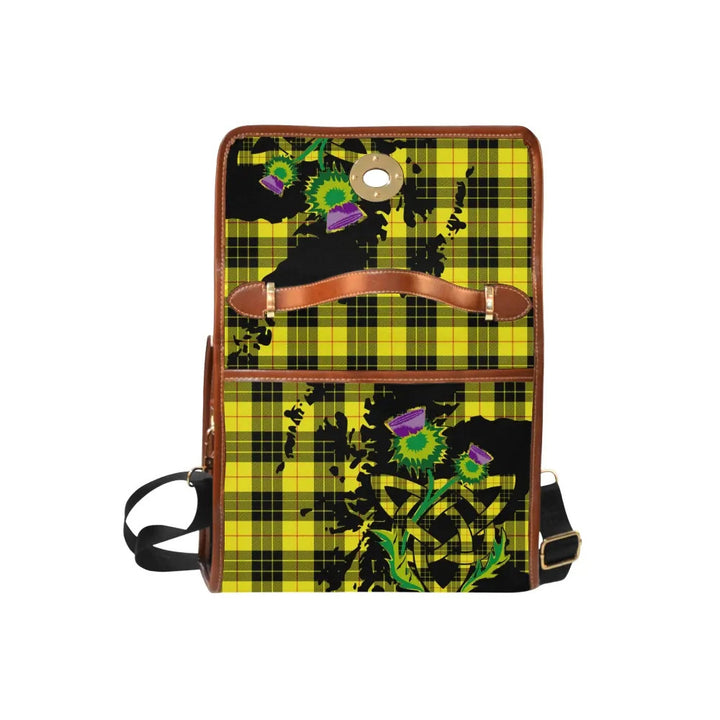 Scottish MacLeod of Lewis Modern Clan Tartan Waterproof Canvas Bag With Thistle Tartan Plaid 6