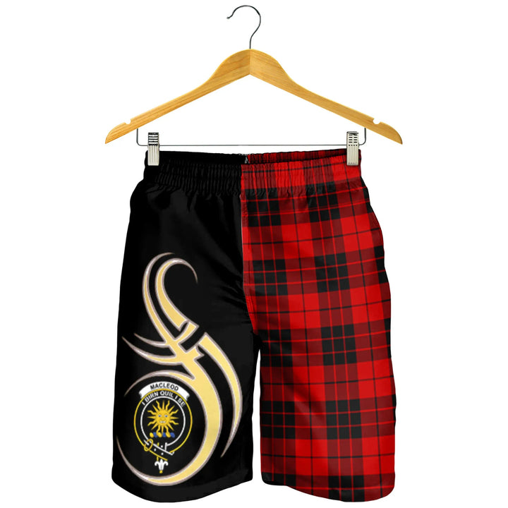 Scottish MacLeod of Raasay Clan Crest Tartan Believe in Me Men's Shorts
