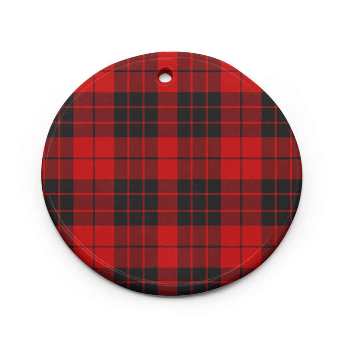 Scottish MacLeod of Raasay Clan Tartan Ceramic Ornament Circle Shape Tartan Plaid