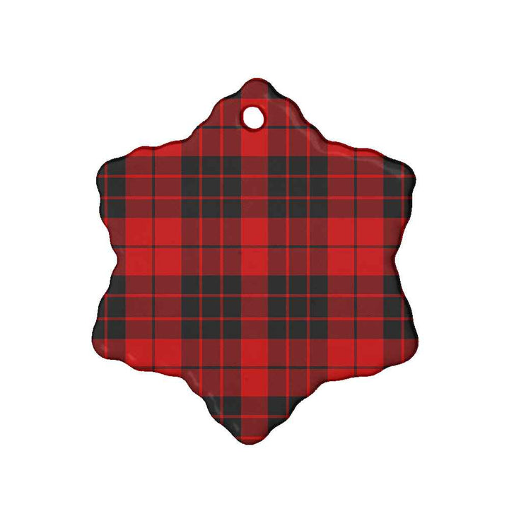 Scottish MacLeod of Raasay Clan Tartan Ceramic Ornament Snow Flake Shape Tartan Plaid