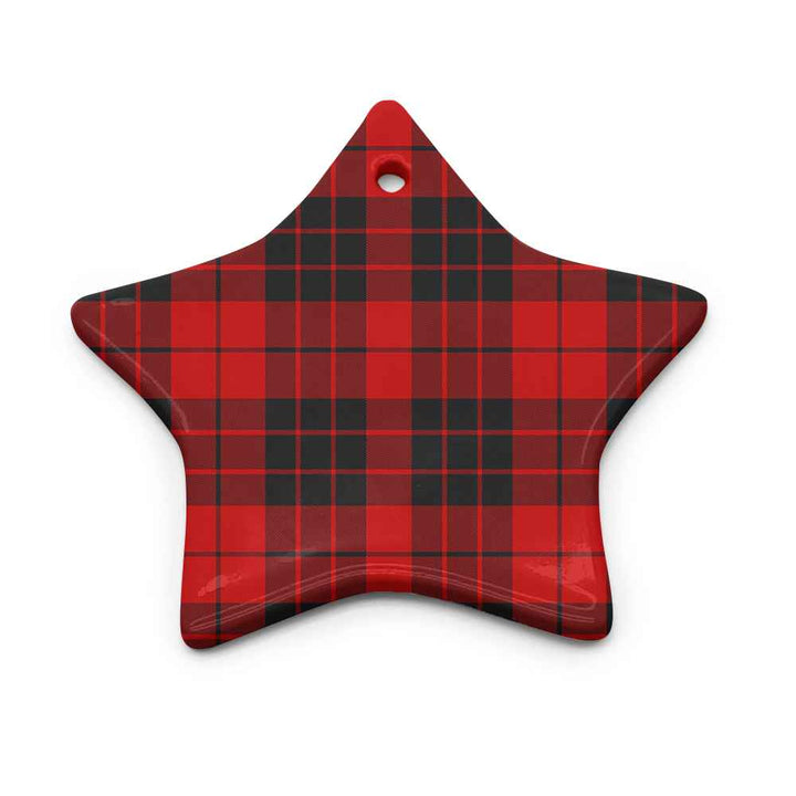 Scottish MacLeod of Raasay Clan Tartan Ceramic Ornament Star Shape Tartan Plaid