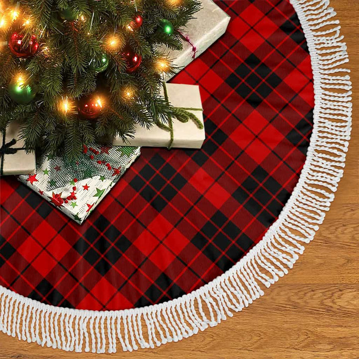 Scottish MacLeod of Raasay Clan Tartan Christmas Tree Skirt Tassels 2 Tartan Plaid
