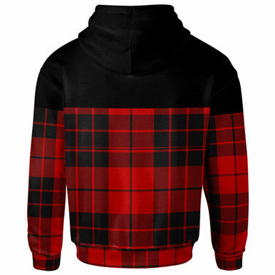 Scottish MacLeod of Raasay Clan Tartan Hoodie - Horizontal Style Back Side Tartan Plaid
