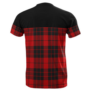 Scottish MacLeod of Raasay Clan Tartan T-Shirt Horizontal Style Back Side Tartan Plaid