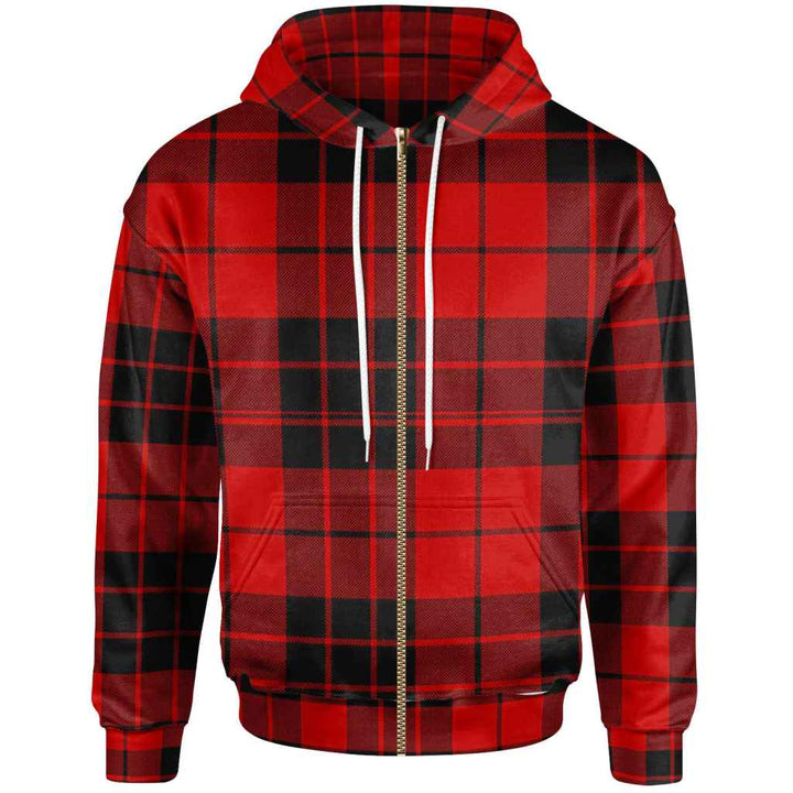 Scottish MacLeod of Raasay Clan Tartan Hoodie Zip Tartan Plaid