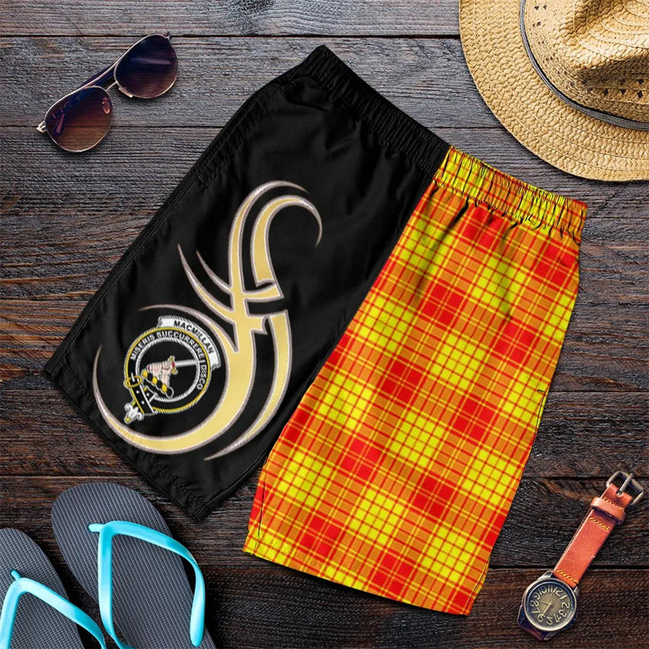 Scottish MacMillan Clan Crest Tartan Believe in Me Men's Shorts