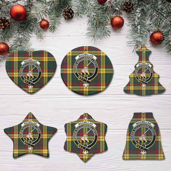 Scottish MacMillan Clan Crest Tartan Ceramic Ornament All Tartan Plaid