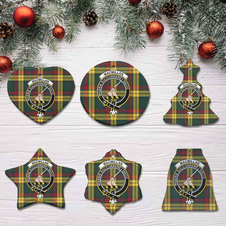 Scottish MacMillan Clan Crest Tartan Ceramic Ornament All Tartan Plaid