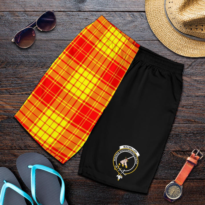 Scottish MacMillan Clan Crest Tartan Half of Me Men's Shorts