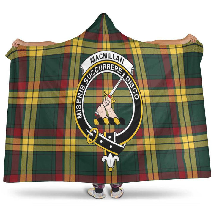 Scottish MacMillan Clan Crest Tartan Hooded Blanket Tartan Plaid 1