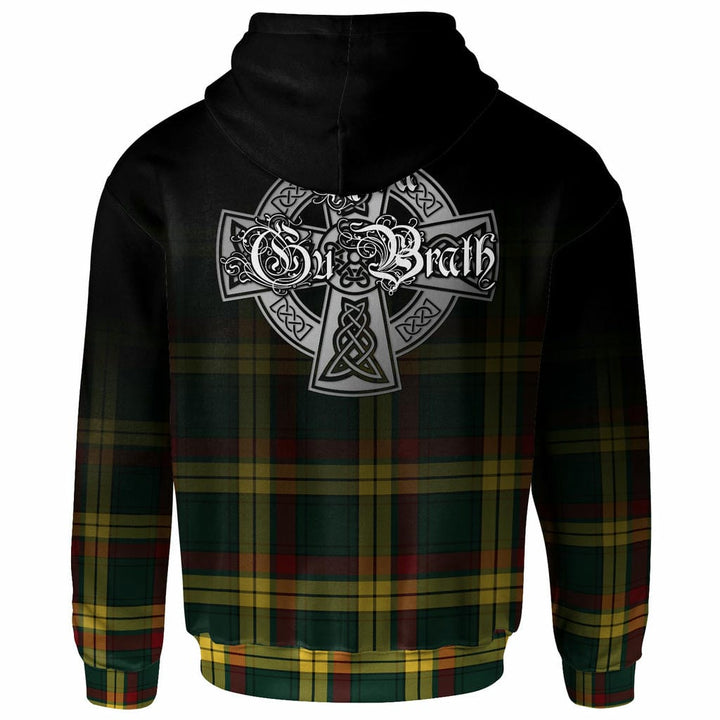 Scottish MacMillan Clan Crest Tartan Hoodie - Alba Gu Brath Family Crest Celtic Inspired Back Side Tartan Plaid