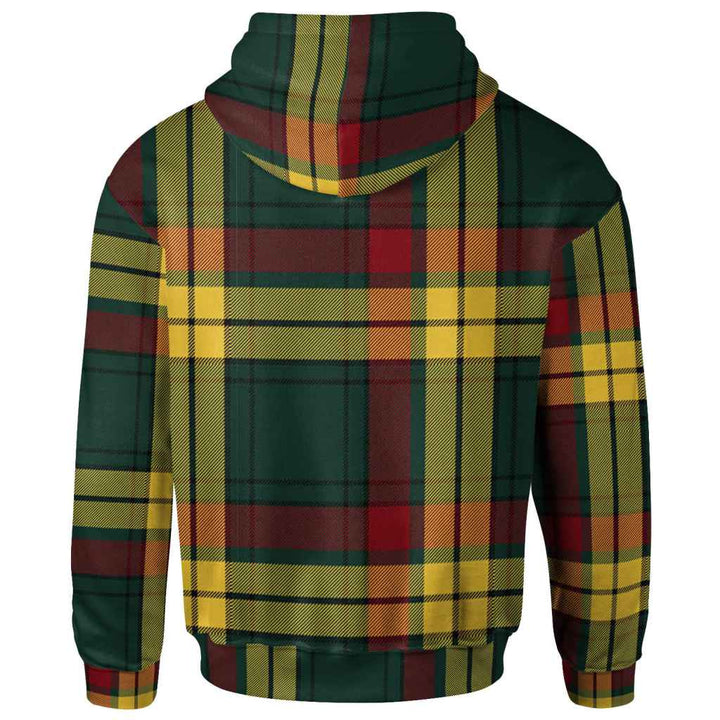 Scottish MacMillan Clan Crest Tartan Hoodie Back Side Tartan Plaid