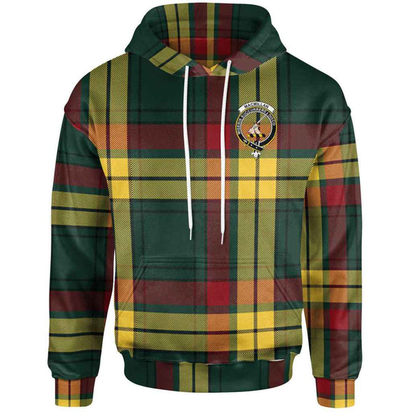 Scottish MacMillan Clan Crest Tartan Hoodie Front Side Tartan Plaid