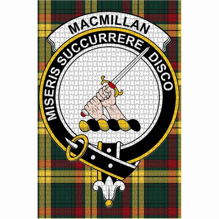 Scottish MacMillan Clan Crest Tartan Jigsaw Puzzle 1