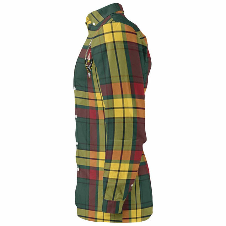 Scottish MacMillan Clan Crest Tartan Long Sleeve Shirt Tartan Plaid