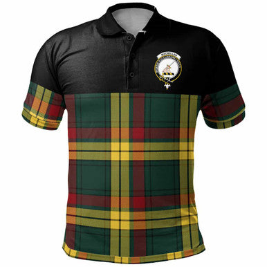 Scottish MacMillan Clan Crest Tartan Polo Shirt - Horizontal Style Front Side Tartan Plaid