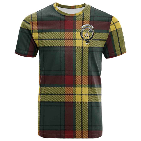 Scottish MacMillan Clan Crest Tartan T-Shirt Front Side Tartan Plaid