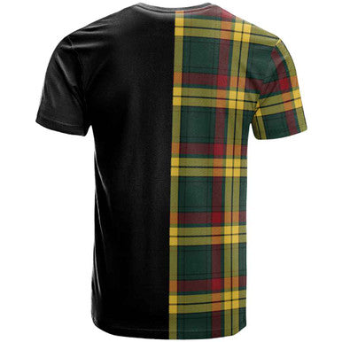 Scottish MacMillan Clan Crest Tartan T-Shirt Half in Me Back Side Tartan Plaid