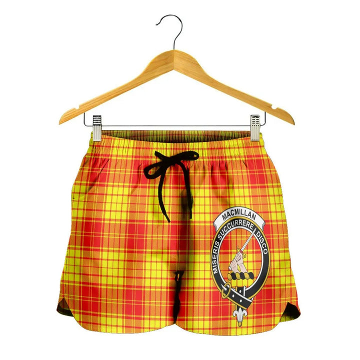 Scottish MacMillan Clan Crest Tartan Women Shorts