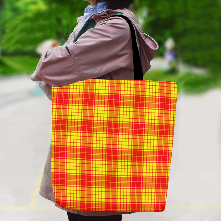 Scottish MacMillan Clan Tartan Canvas Bag With Shoulder Strap Tartan Plaid 2