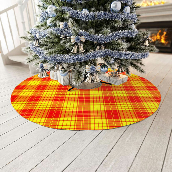Scottish MacMillan Clan Tartan Christmas Tree Skirt No Tassels 3 Tartan Plaid