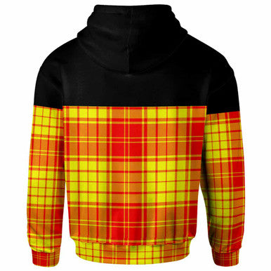 Scottish MacMillan Clan Tartan Hoodie - Horizontal Style Back Side Tartan Plaid
