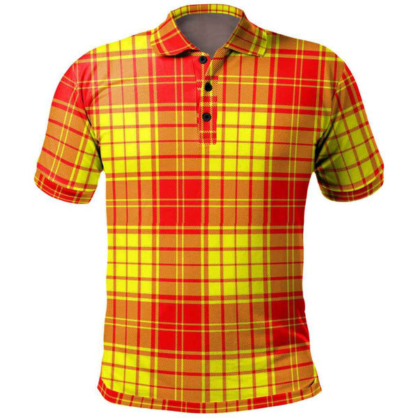 Scottish MacMillan Clan Tartan Polo Shirt Front Side Tartan Plaid
