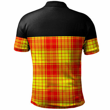 Scottish MacMillan Clan Tartan Polo Shirt - Horizontal Style Back Side Tartan Plaid