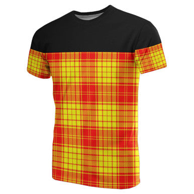 Scottish MacMillan Clan Tartan T-Shirt Horizontal Style Front Side Tartan Plaid
