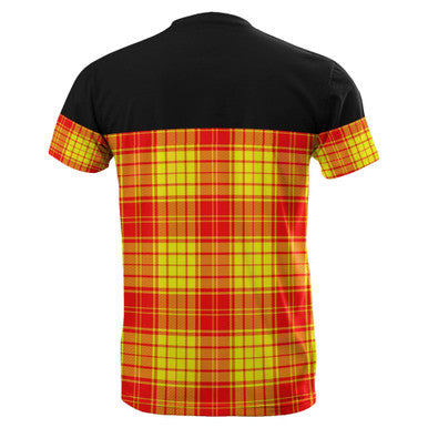 Scottish MacMillan Clan Tartan T-Shirt Horizontal Style Back Side Tartan Plaid