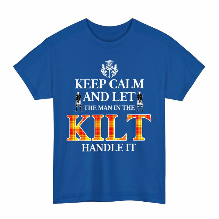 Scottish MacMillan Clan Tartan T-Shirt - Keep Calm Tartan Plaid Royal Color