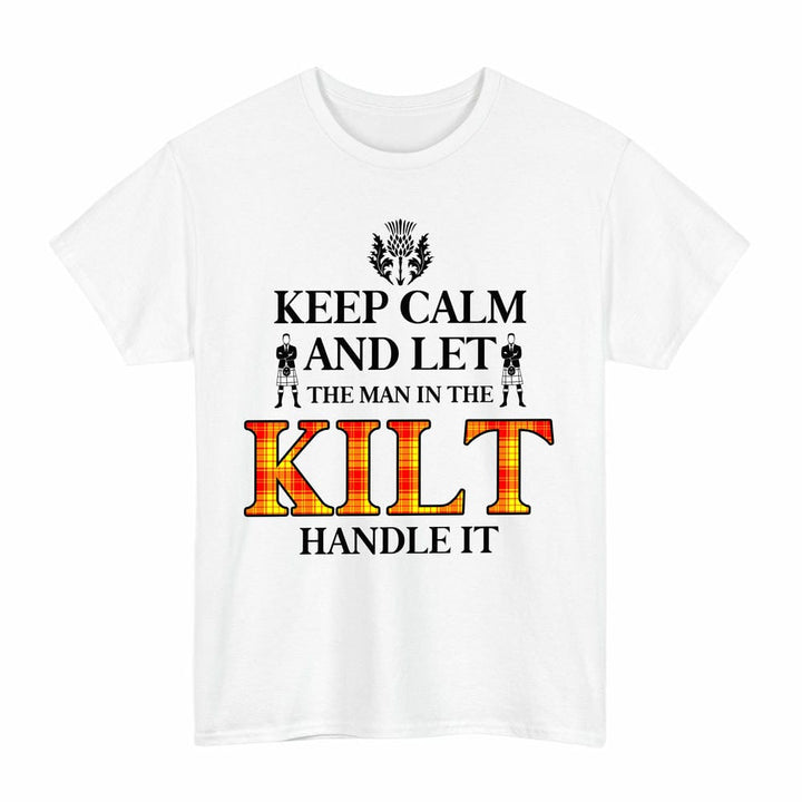 Scottish MacMillan Clan Tartan T-Shirt - Keep Calm Tartan Plaid White Color