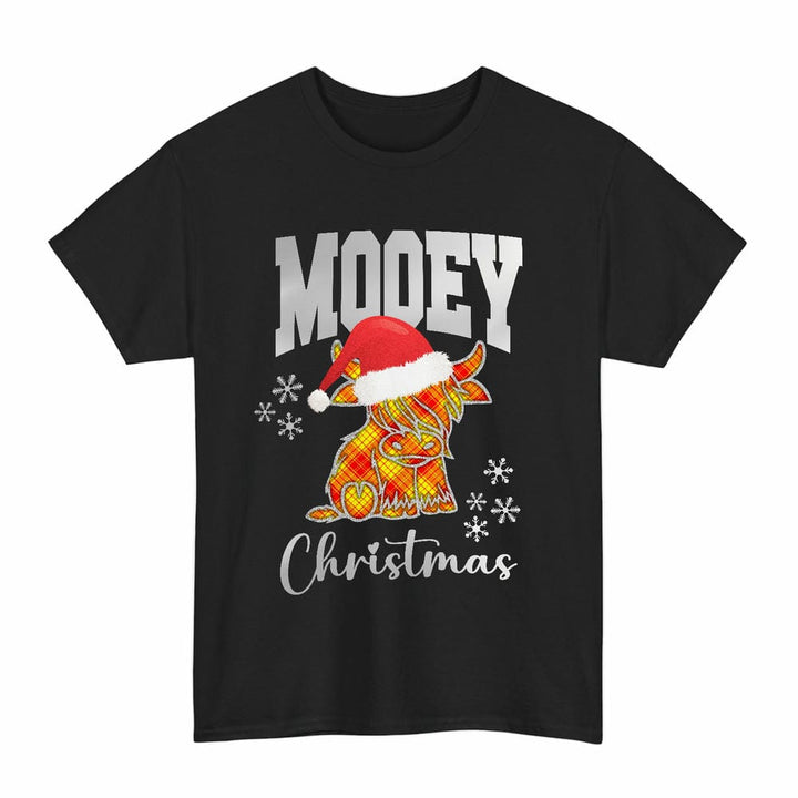 Scottish MacMillan Clan Tartan T-Shirt - Mooey Christmas Tartan Plaid Black Color