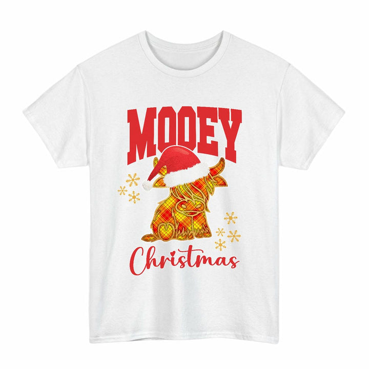 Scottish MacMillan Clan Tartan T-Shirt - Mooey Christmas Tartan Plaid White Color