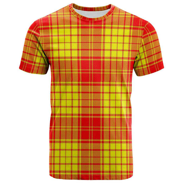 Scottish MacMillan Clan Tartan T-Shirt Front Side Tartan Plaid