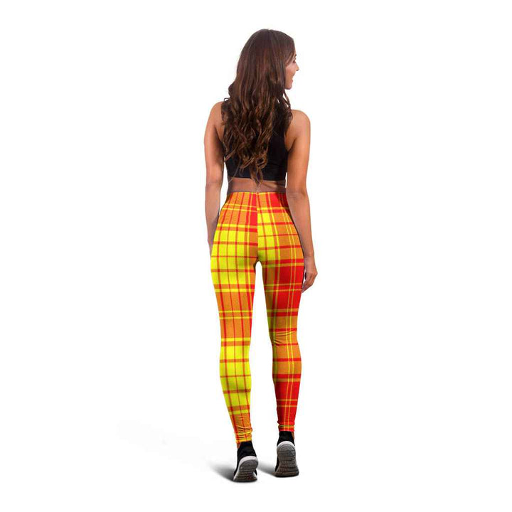 Scottish MacMillan Clan Tartan Women Leggings Tartan Plaid 6