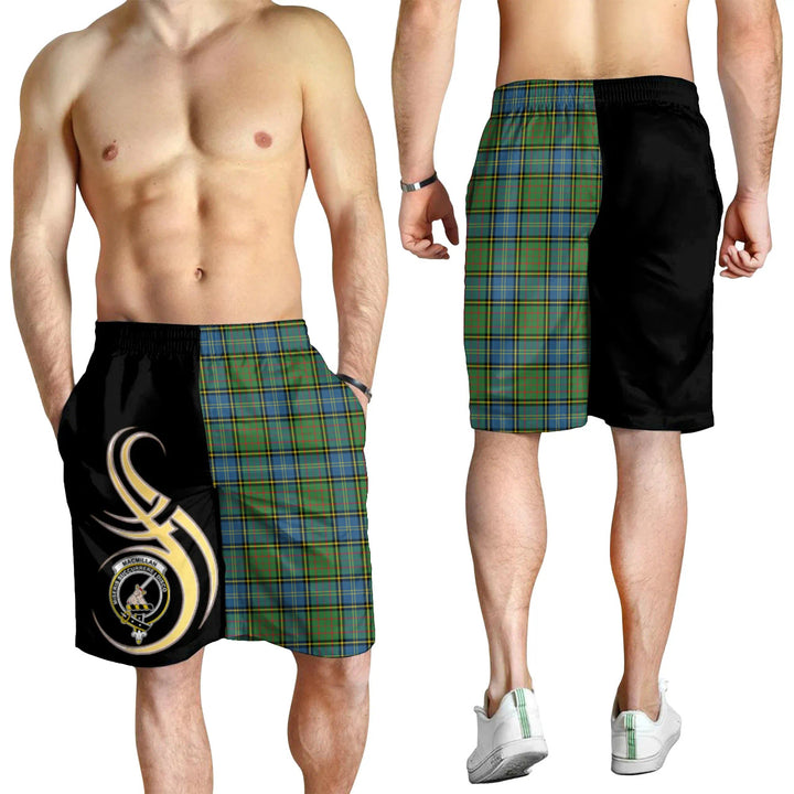 Scottish MacMillan Hunting Ancient Clan Crest Tartan Believe in Me Men's Shorts