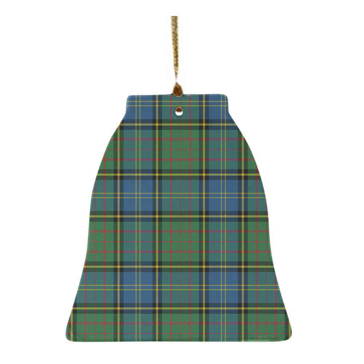 Scottish MacMillan Hunting Ancient Clan Tartan Ceramic Ornament Bell Shape Tartan Plaid