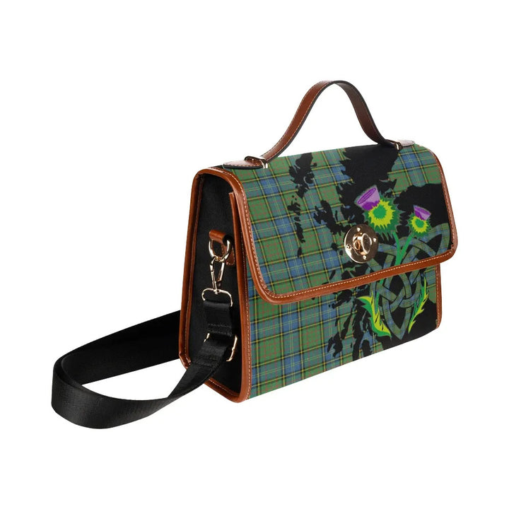 Scottish MacMillan Hunting Ancient Clan Tartan Waterproof Canvas Bag With Thistle Tartan Plaid 3