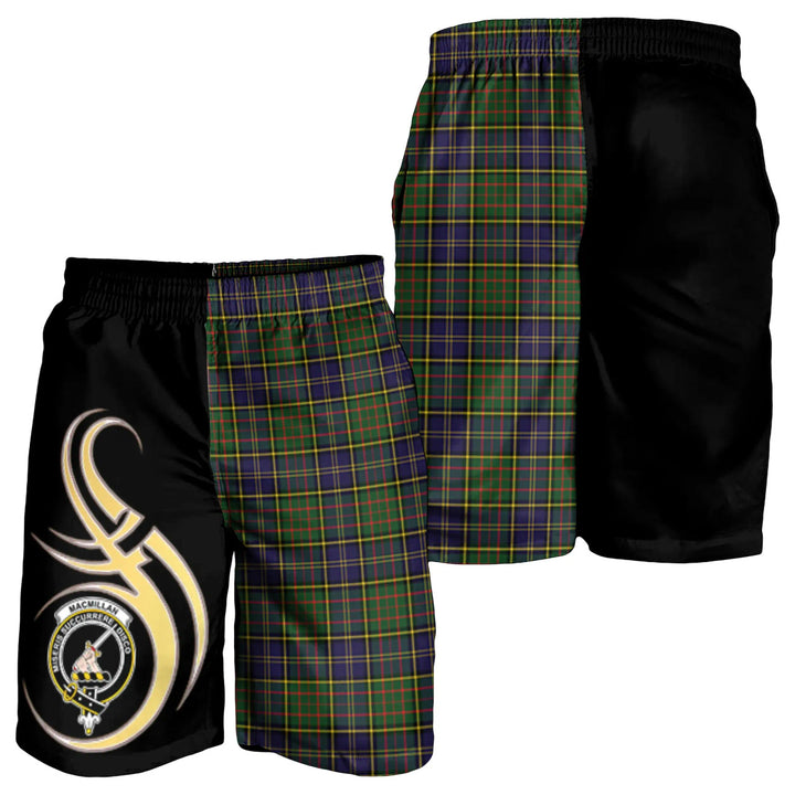 Scottish MacMillan Hunting Modern Clan Crest Tartan Believe in Me Men's Shorts
