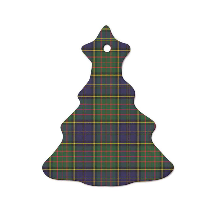 Scottish MacMillan Hunting Modern Clan Tartan Ceramic Ornament  Tree Shape Tartan Plaid