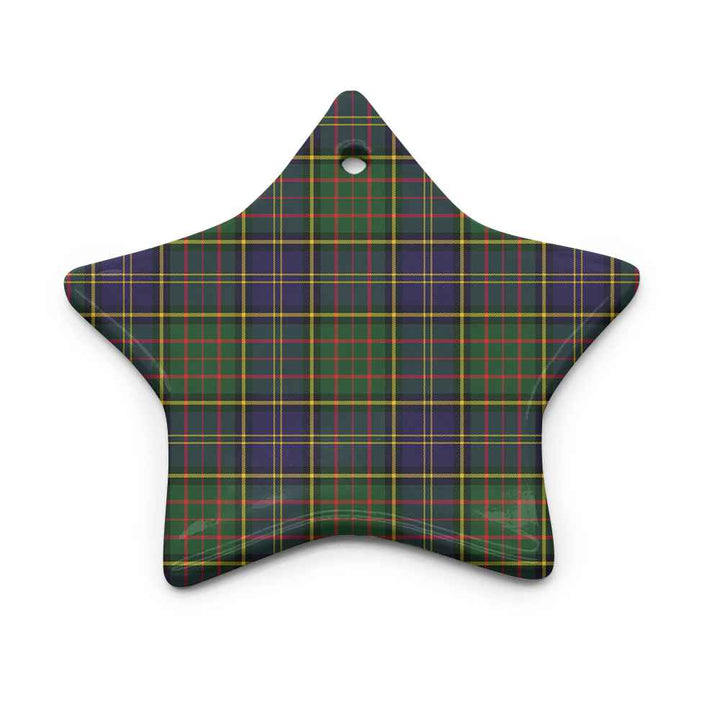 Scottish MacMillan Hunting Modern Clan Tartan Ceramic Ornament Star Shape Tartan Plaid