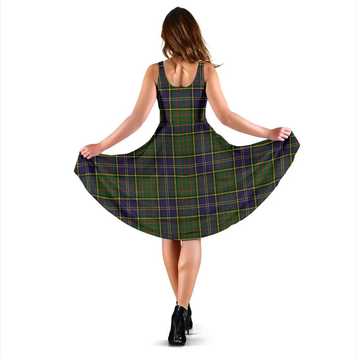 Scottish MacMillan Hunting Modern Clan Tartan Women Midi Dress