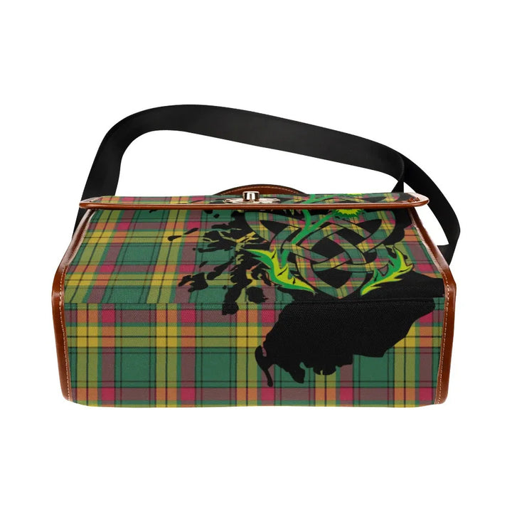 Scottish MacMillan Old Ancient Clan Tartan Waterproof Canvas Bag With Thistle Tartan Plaid 5